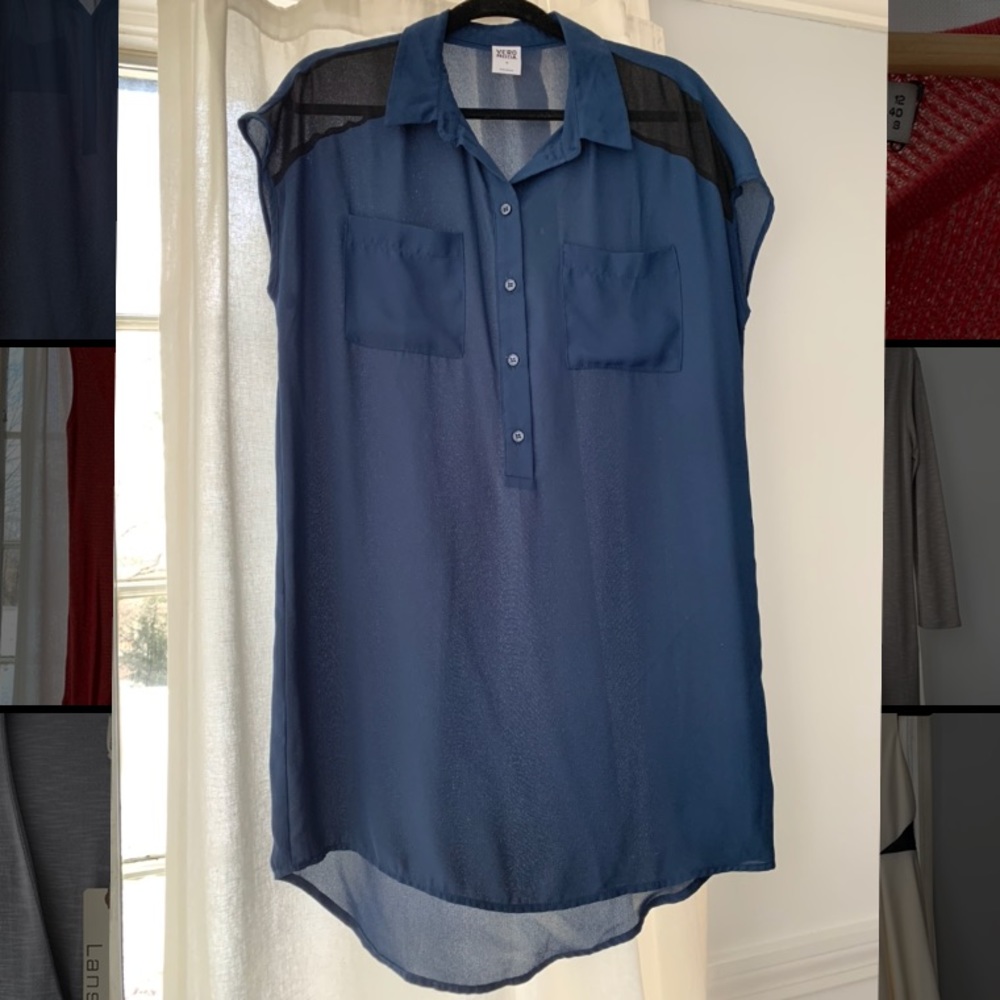 Vero Moda Blue Shirt Dress size M